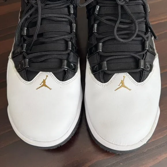 Size 13 - Nike Air Jordan Max Aura White Black Gold AQ9084-107 Men's Shoes - Picture 10 of 11